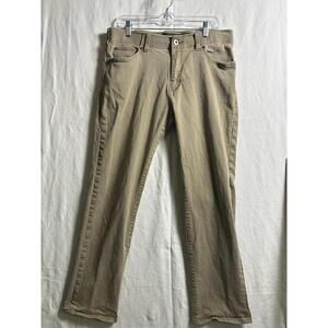 Lee Extreme Motion Pants Mens 34x30 Khaki Modern Series Straight Fit Tapered Leg